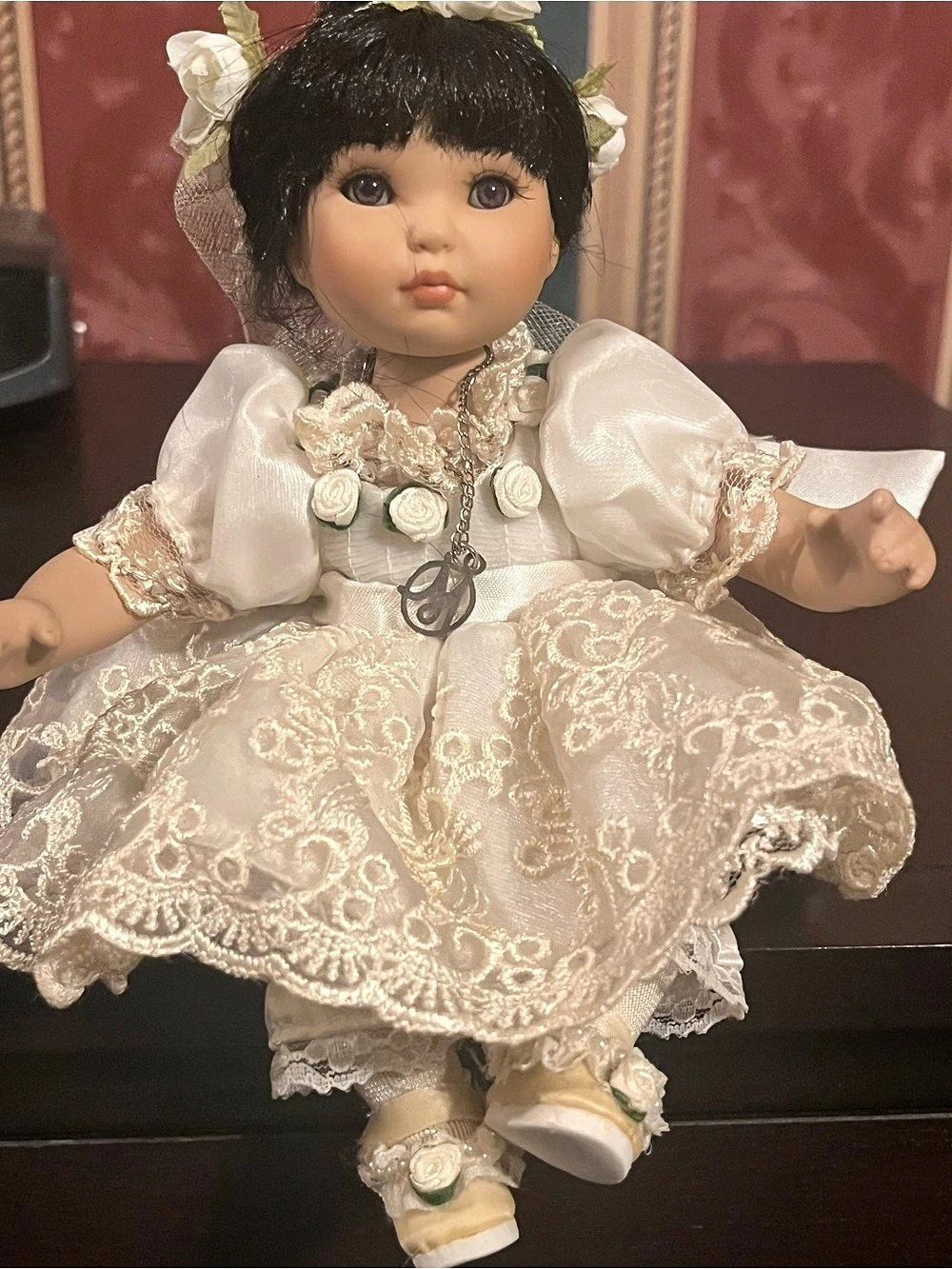 Marie Osmond Tiny Tots "Princess Rose Bud" porcelain collector doll